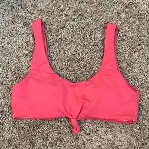Scoop neck pink bathing suit top!